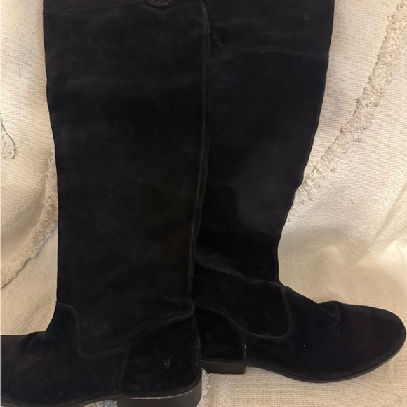 Frye Shoes - Frye Shirley Black Suede Knee-High Boots